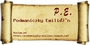 Podmaniczky Emilián névjegykártya